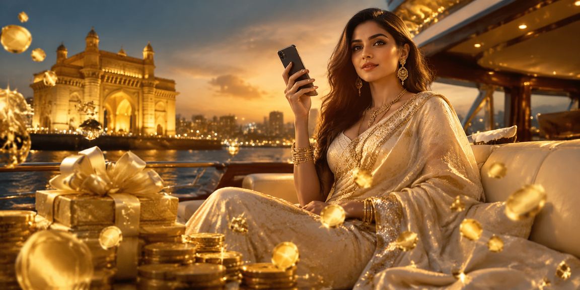 Mobile screen showing live casino games in traditional Indian attire ambience